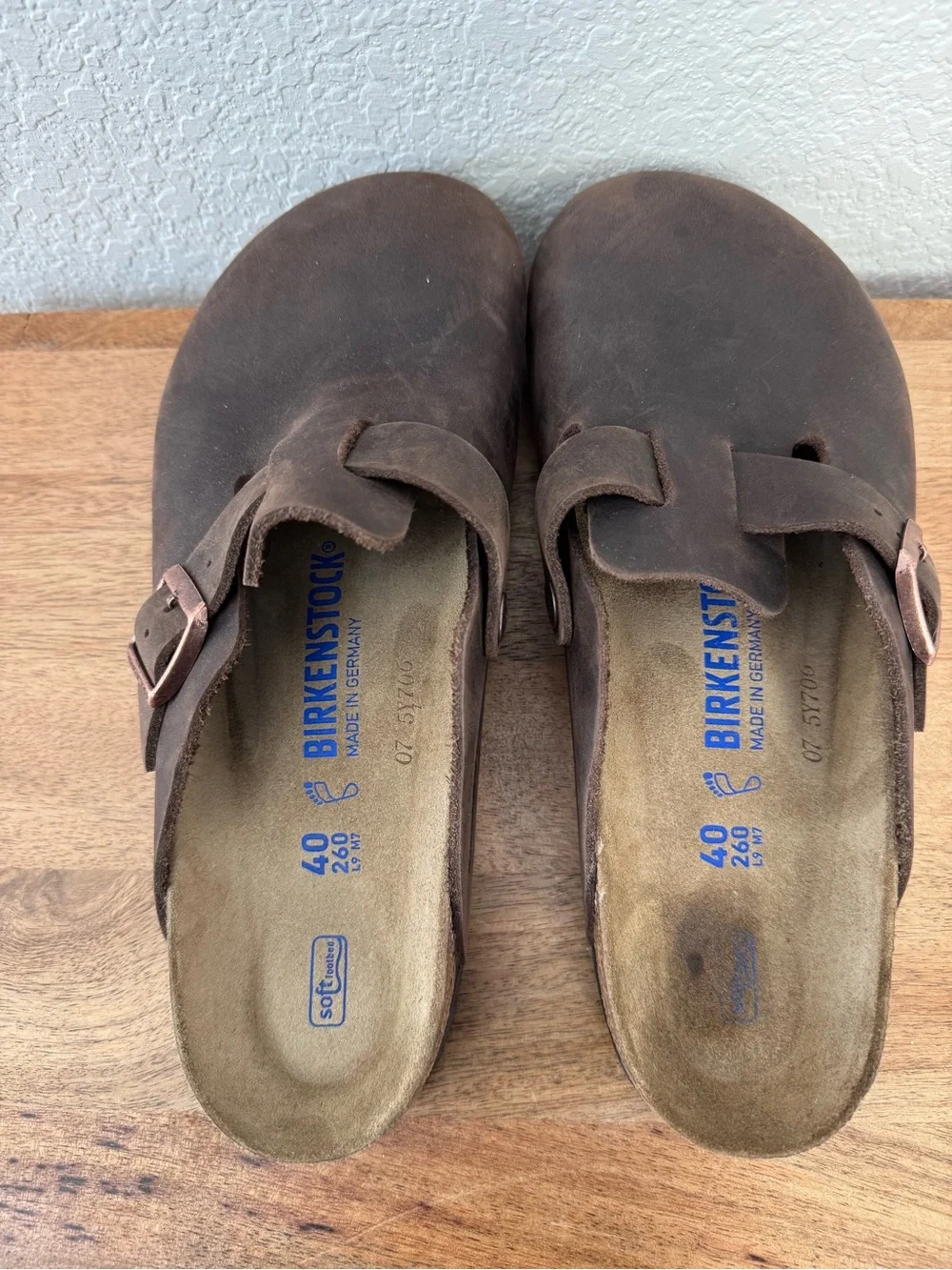 Birkenstock Boston Soft Footbed Clogs Brown Oiled Leather EU 40 US 7 Men 9 Women - Picture 2 of 4